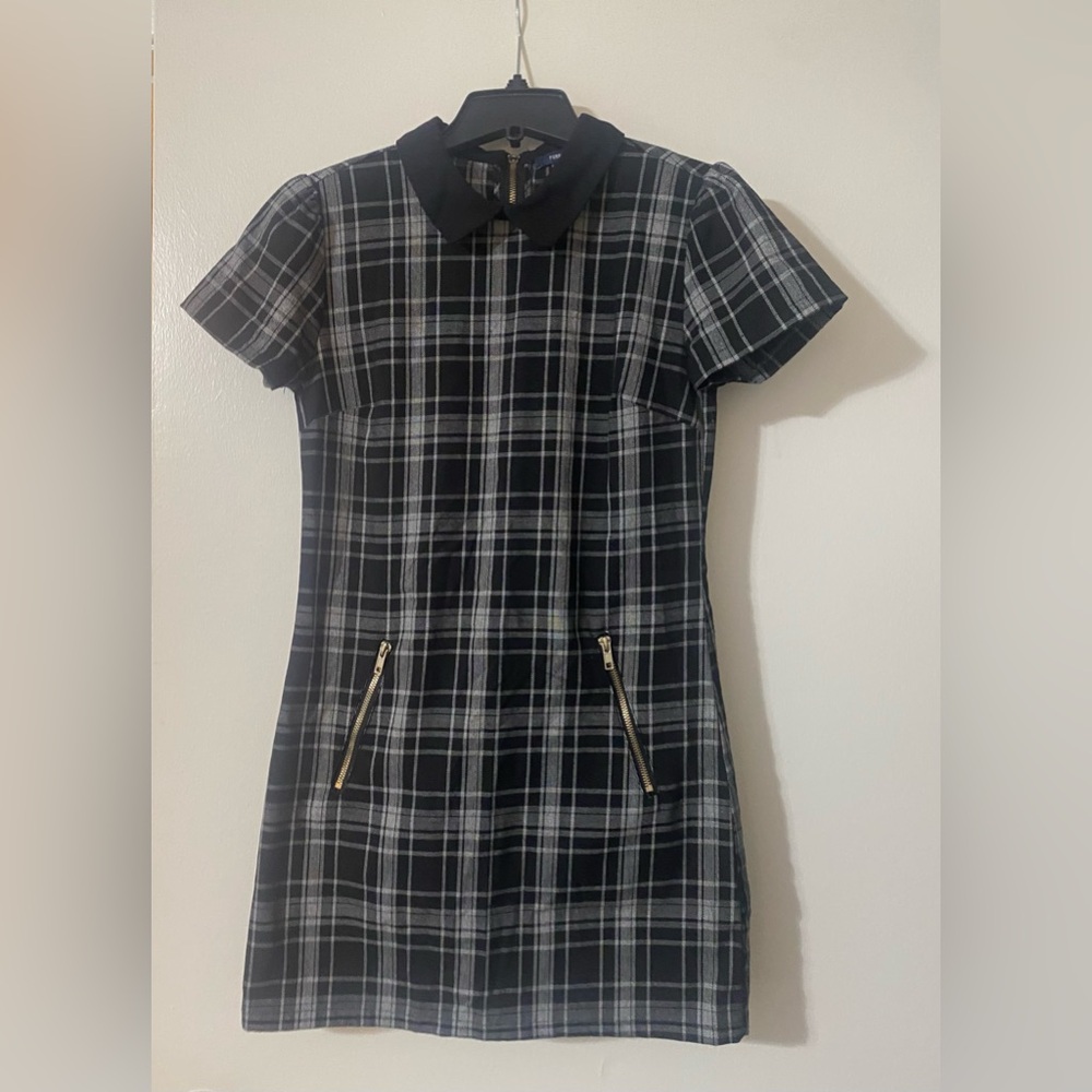 Forever 21 Black and White Plaid Mini Dress